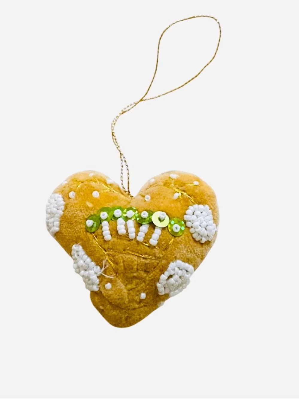 ANTHROPOLOGIE➕Beaded Velvet Heart Ornament NWT